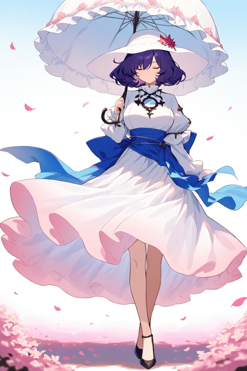 八尺様、散歩中