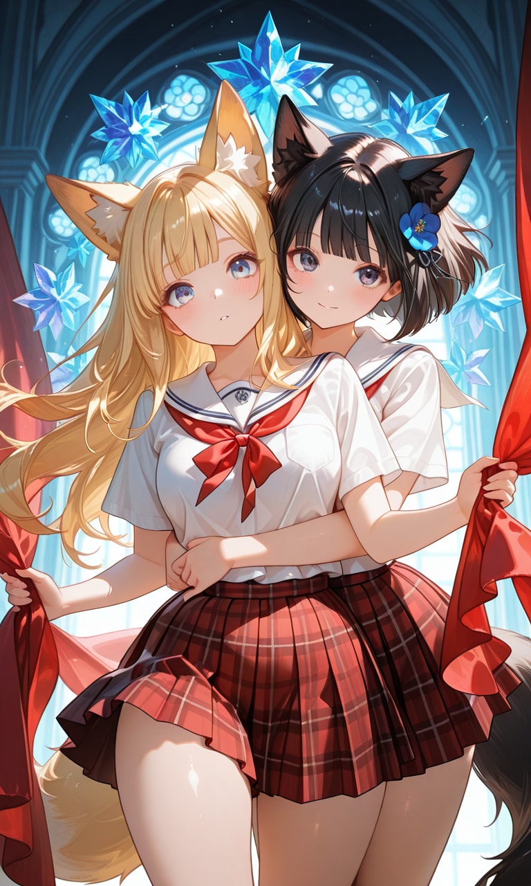 仲良し狐さん