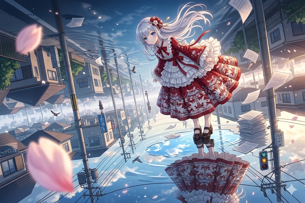 境界線のリフレクション ～逆転する都市と銀髪の少女～