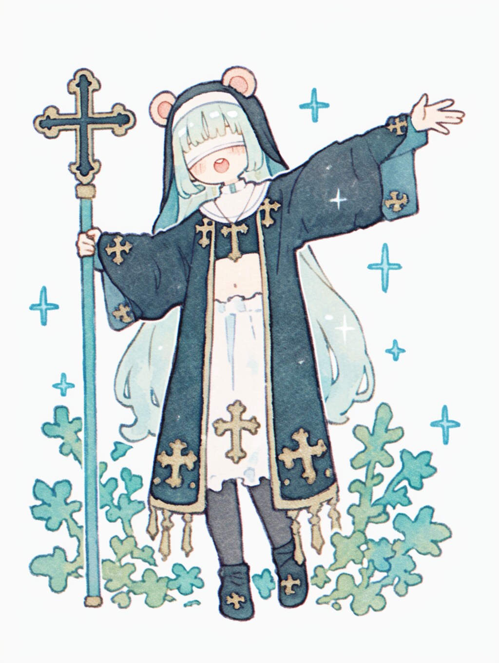 目隠しおへそシスター