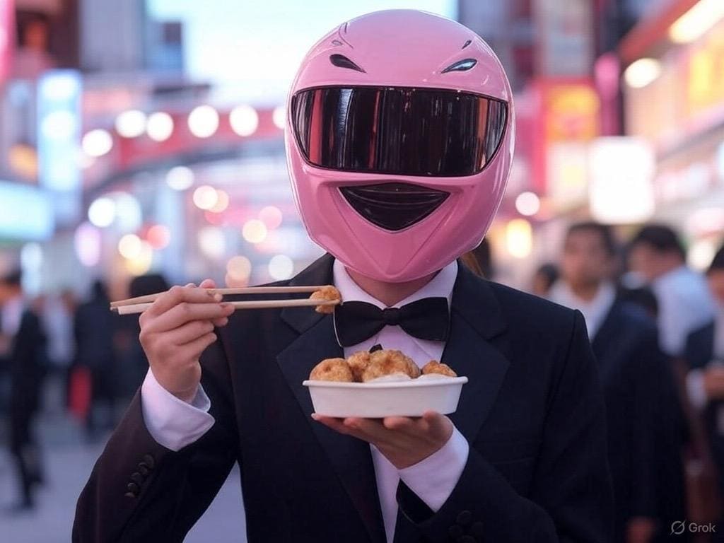 素顔を明かせずたこ焼きが食べれない戦隊ヒロイン