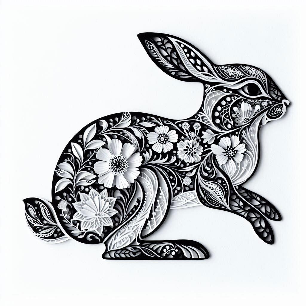 兎のシルエット