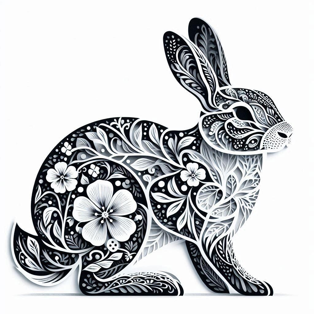 兎のシルエット