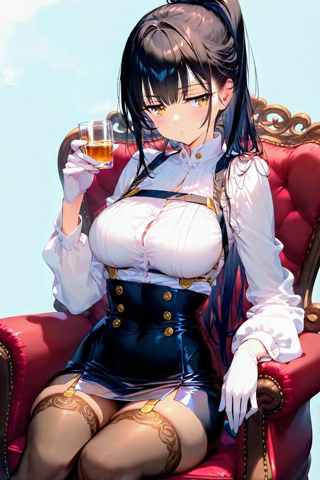 黒髪ポニテ・ジト目ちゃん