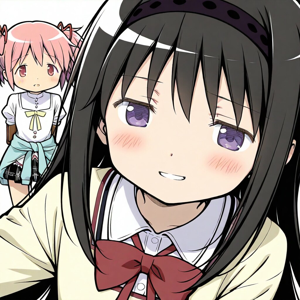 カーディガンを腰結び（腰巻）した暁美ほむら