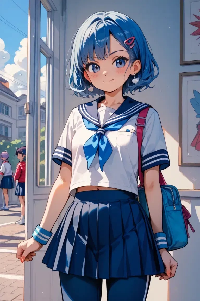 スカートの下にジャージを履いてる子 | の人気AIイラスト・グラビア