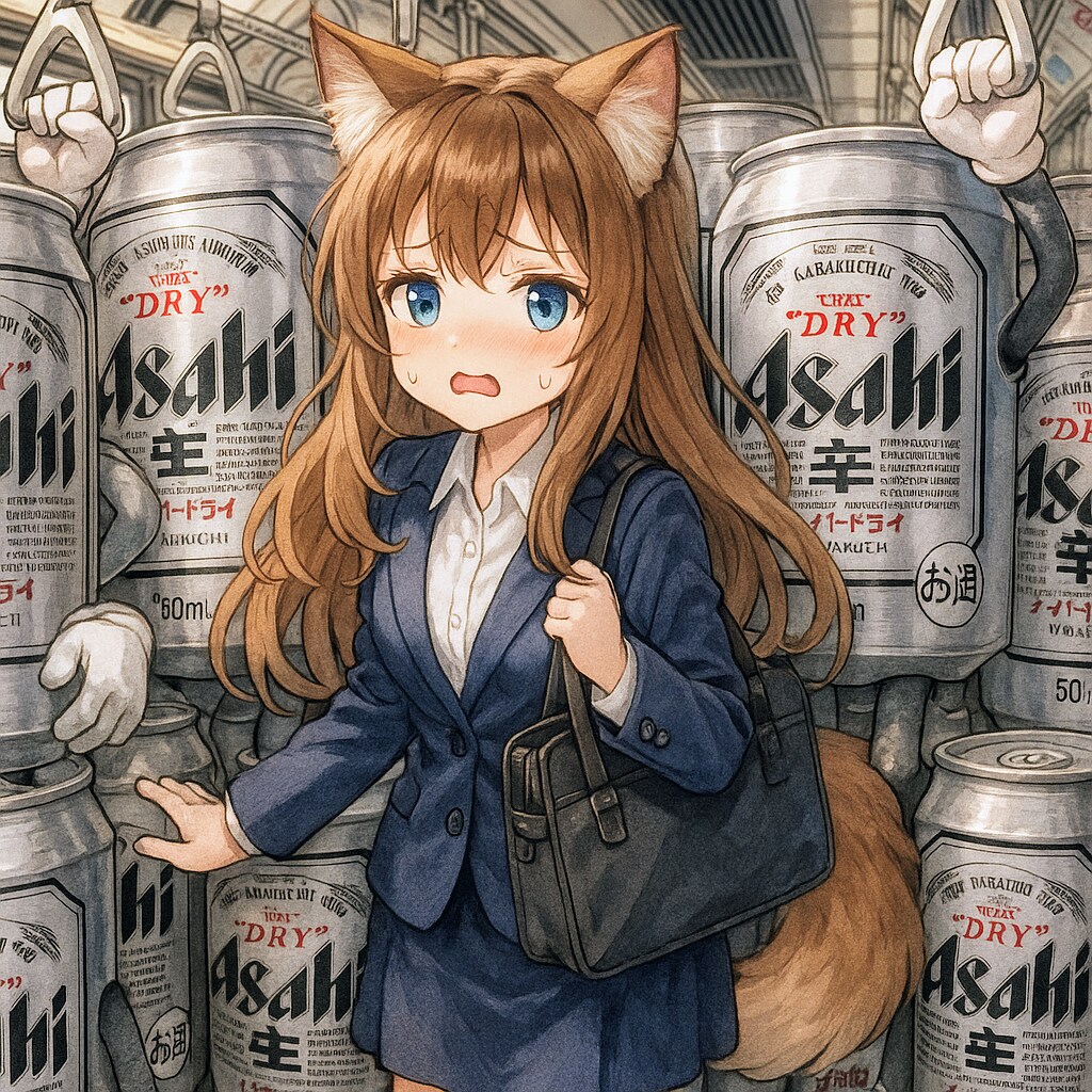 満員電車の小さな女の子