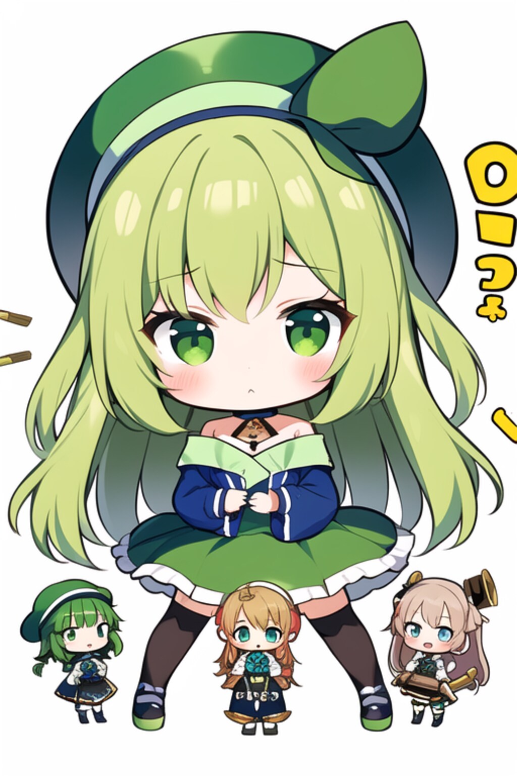 今日のきの子ちゃんとたけの子ちゃん(NovelAI)