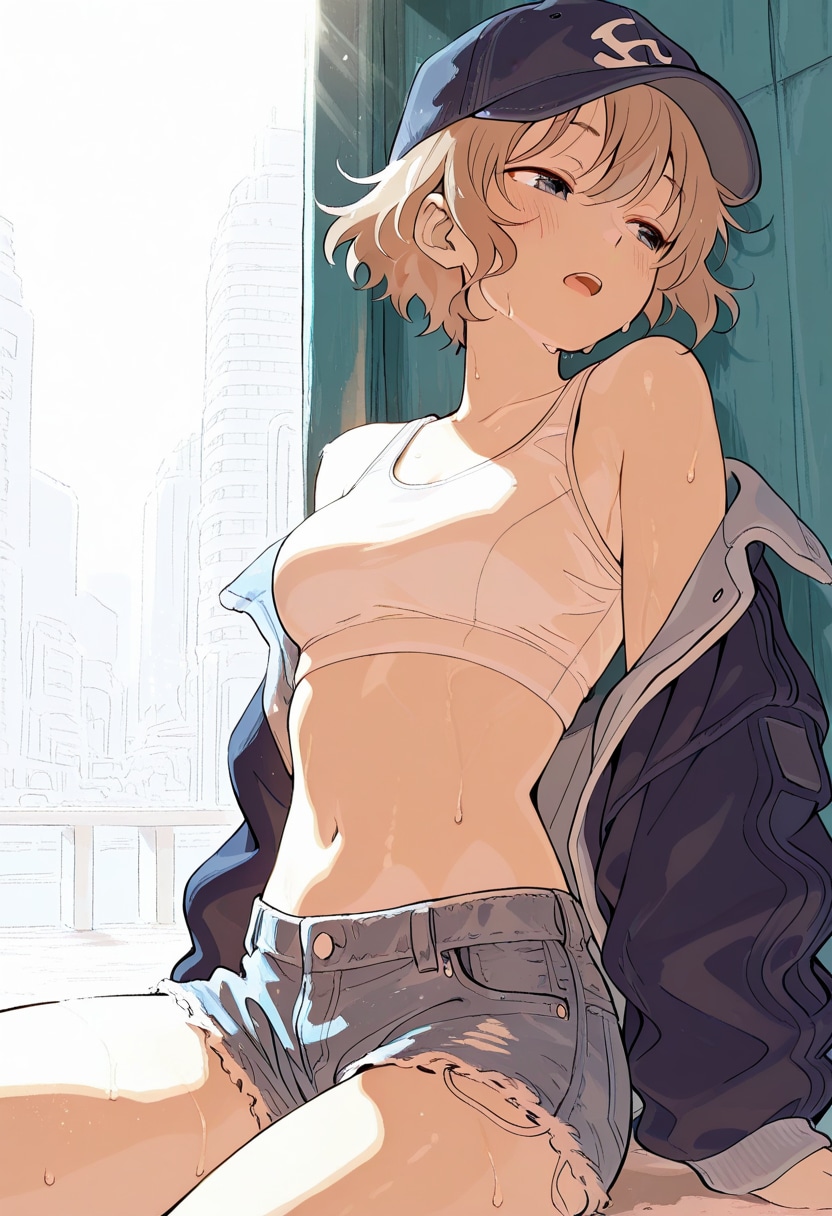 キャップ女子