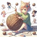 [Dalleさんで]○ートボールを作る女の子[ジュートボール] 4枚目