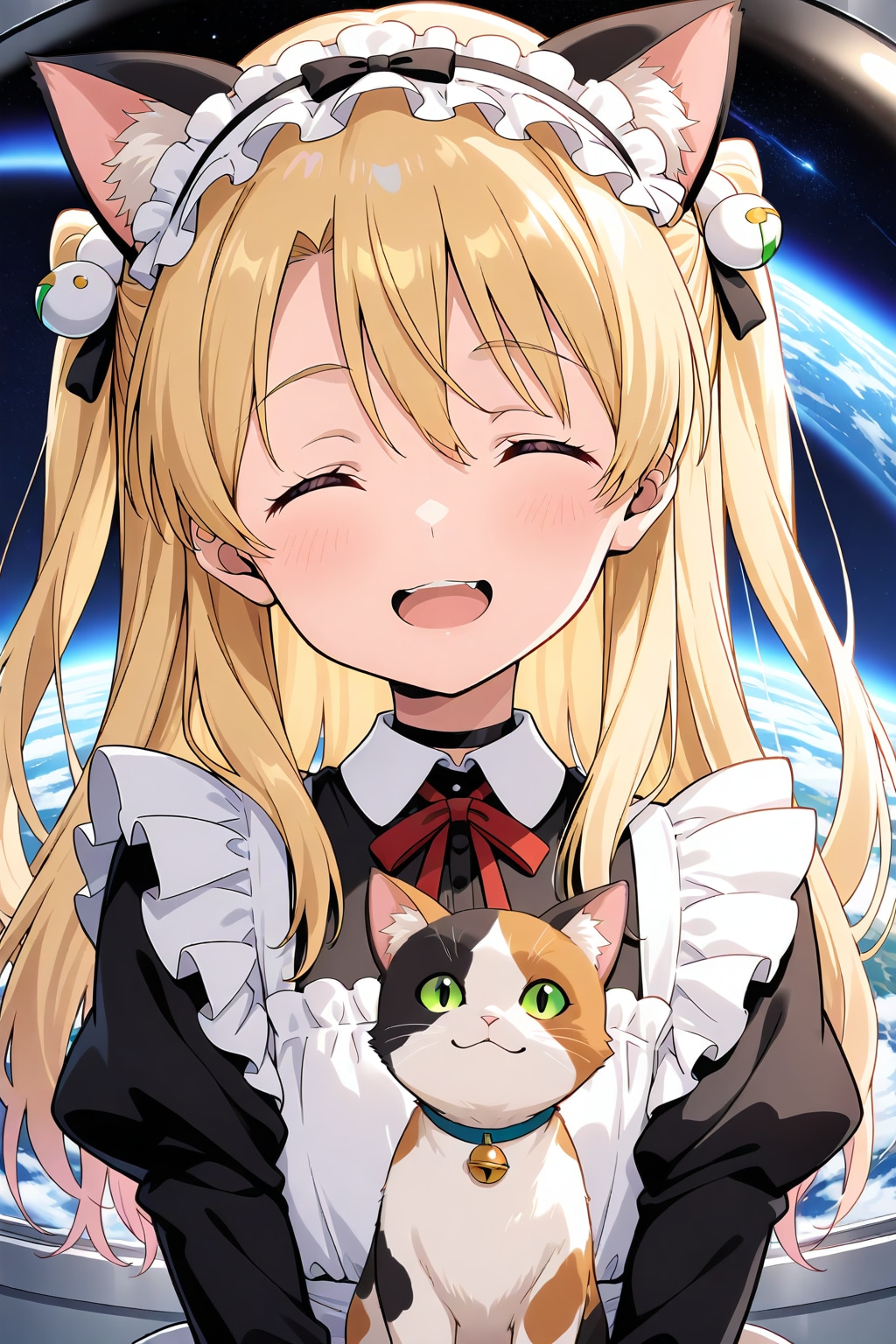 ねこを抱く猫耳少女 | の人気AIイラスト・グラビア