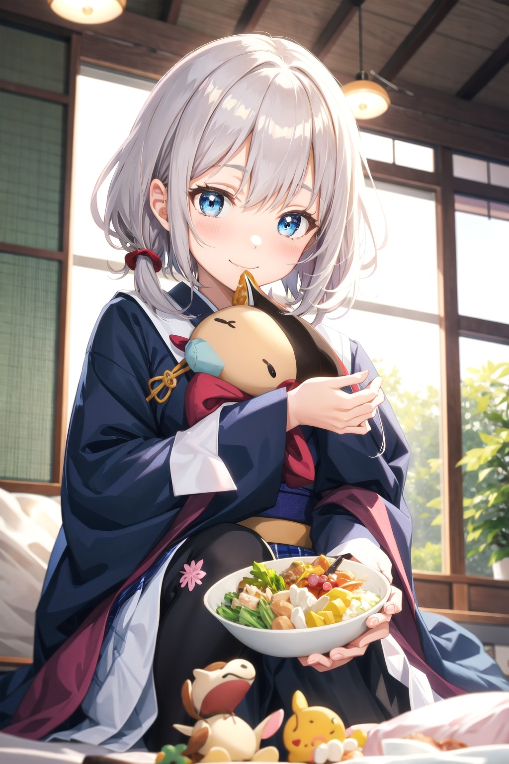 微笑みのひみつは、お菓子の山