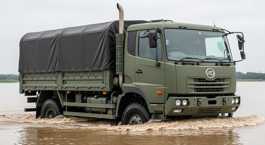 UDトラック川渡り