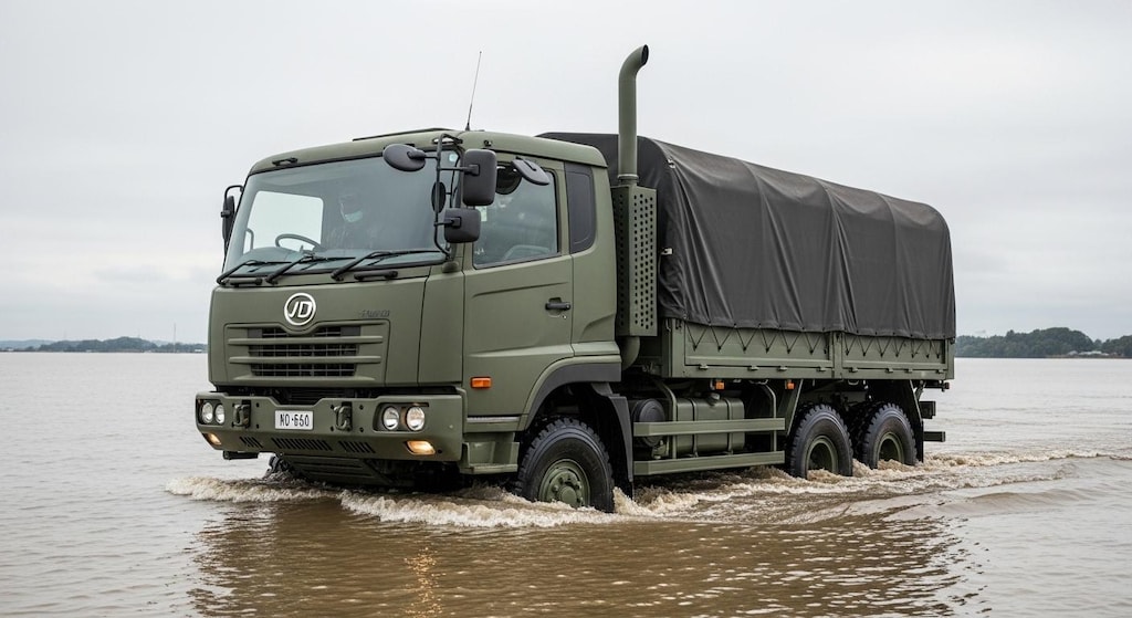 UDトラック川渡り