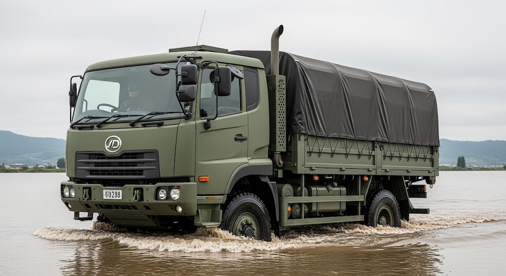 UDトラック川渡り