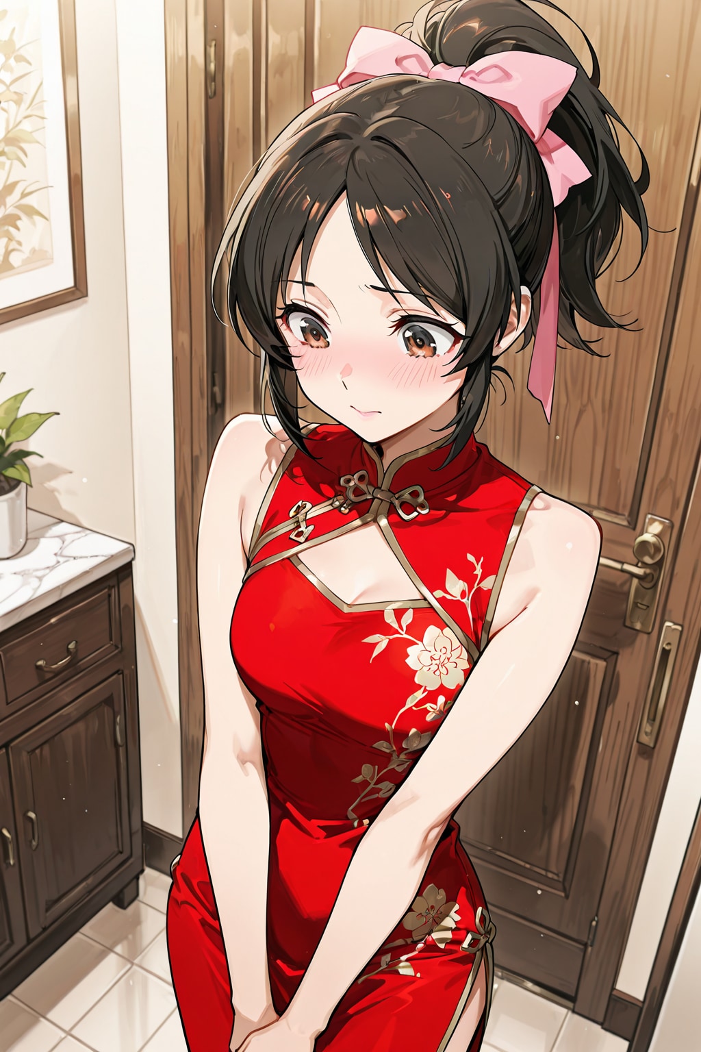 うちの子にチャイナドレスを着せてみた　桃花