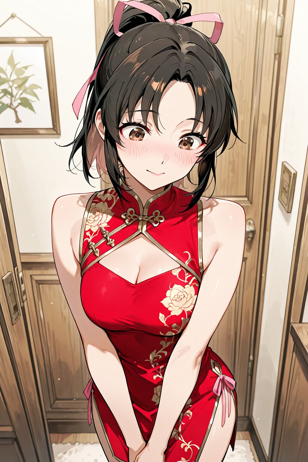 うちの子にチャイナドレスを着せてみた　桃花