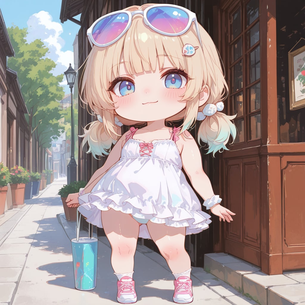 サマーワンピースとサングラス♪