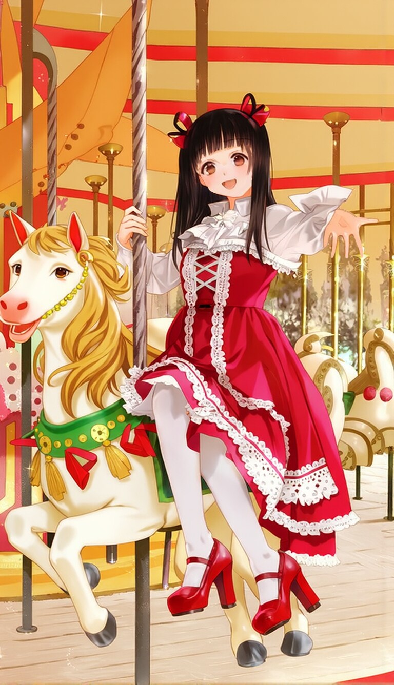 カラフルなメリーゴーランド | の人気AIイラスト・グラビア