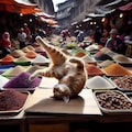 市場で働く猫 6枚目