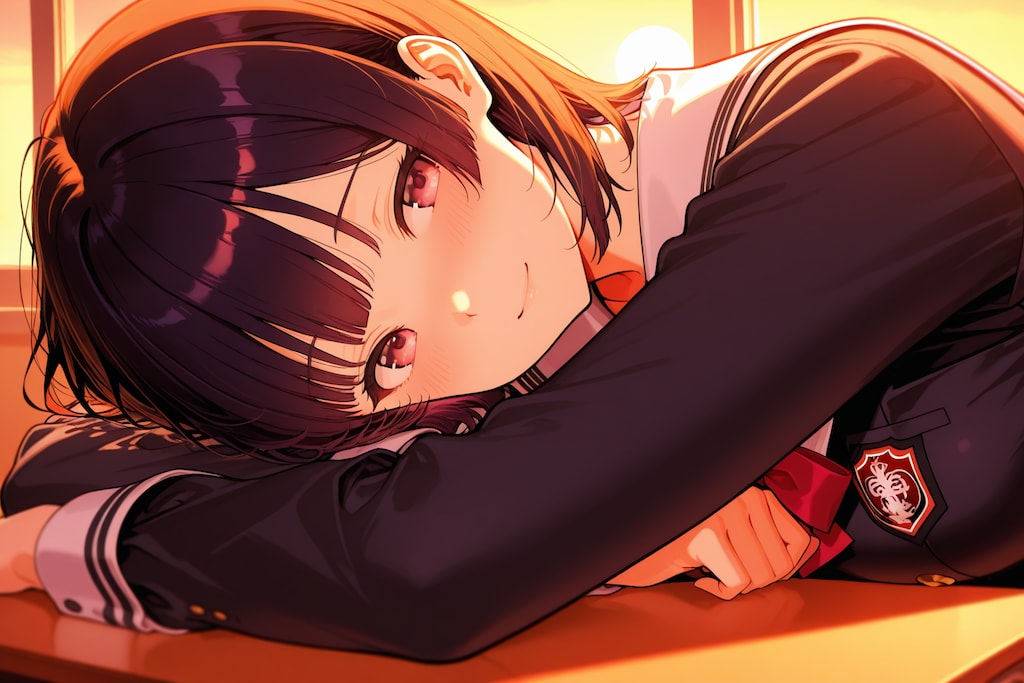 冬の夕暮　　制服163