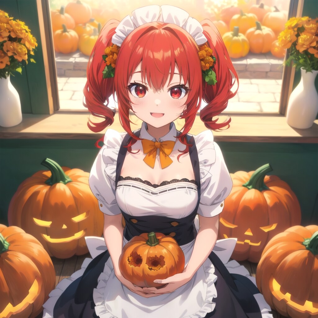 かぼちゃとマリーゴールド