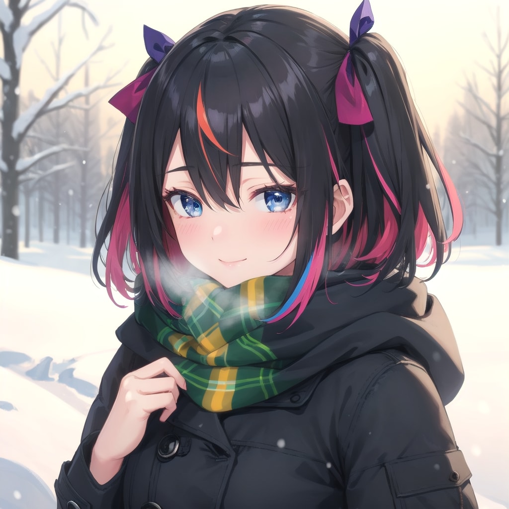 初雪のマフラー