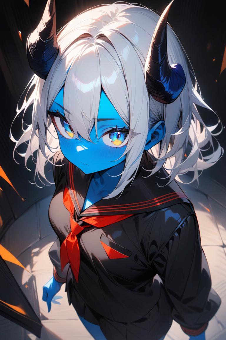 青鬼の瑠璃 | の人気AIイラスト・グラビア