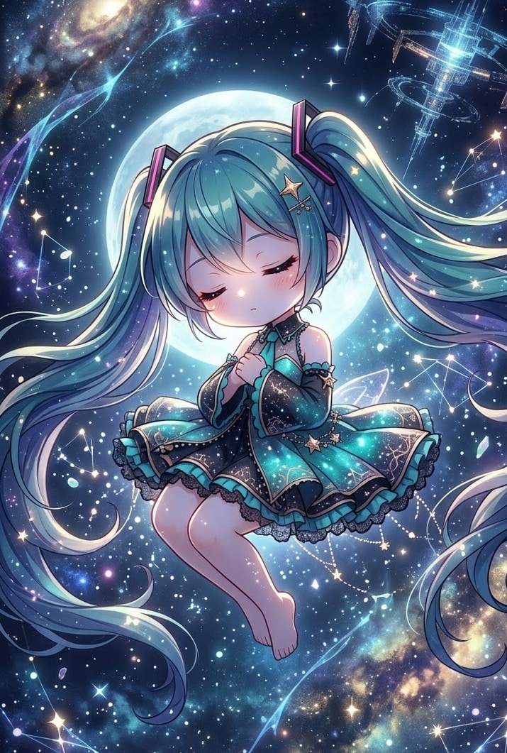 天使の寝顔ガーリー。3月9日 #ミクの日 | の人気AIイラスト・グラビア