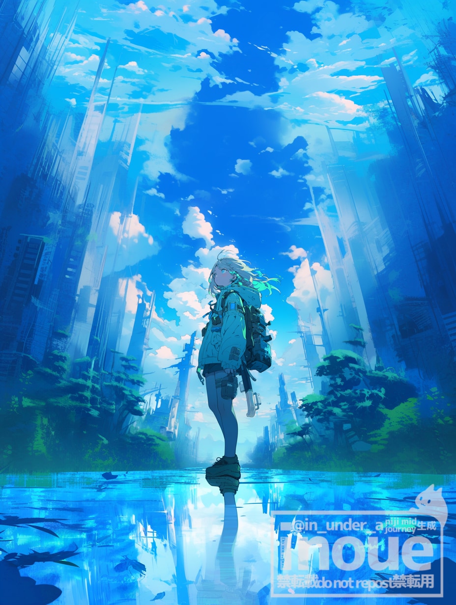 青の谷底 | の人気AIイラスト・グラビア