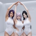 月の美女　きわどい3人集合シリーズ① 3枚目