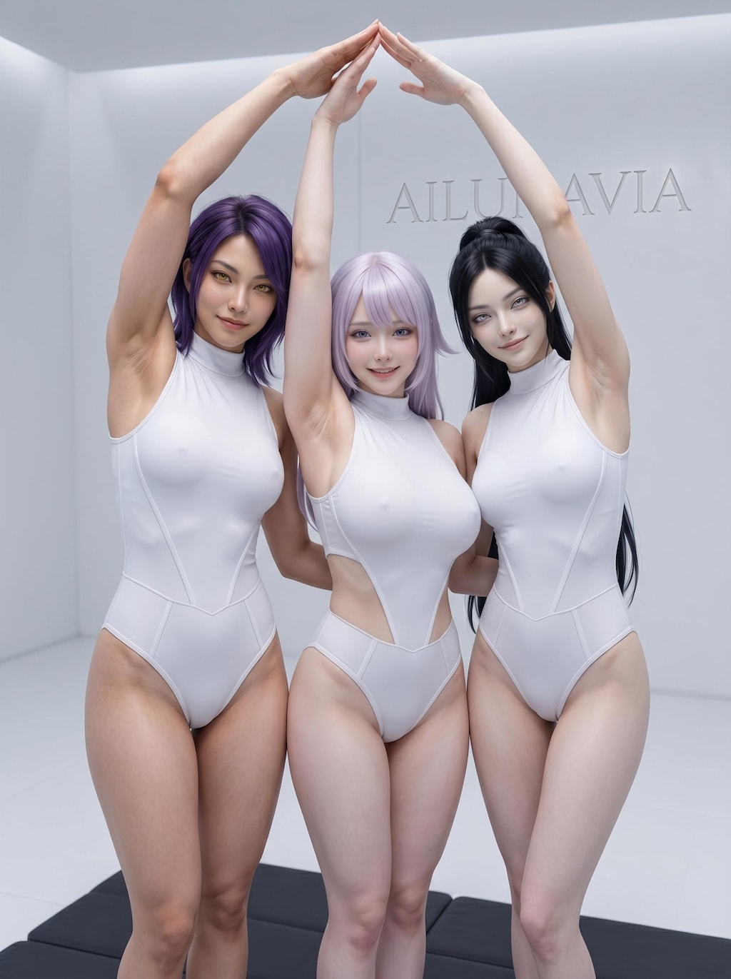 月の美女　きわどい3人集合シリーズ①