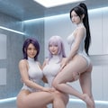 月の美女　きわどい3人集合シリーズ① 5枚目