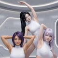 月の美女　きわどい3人集合シリーズ① 4枚目