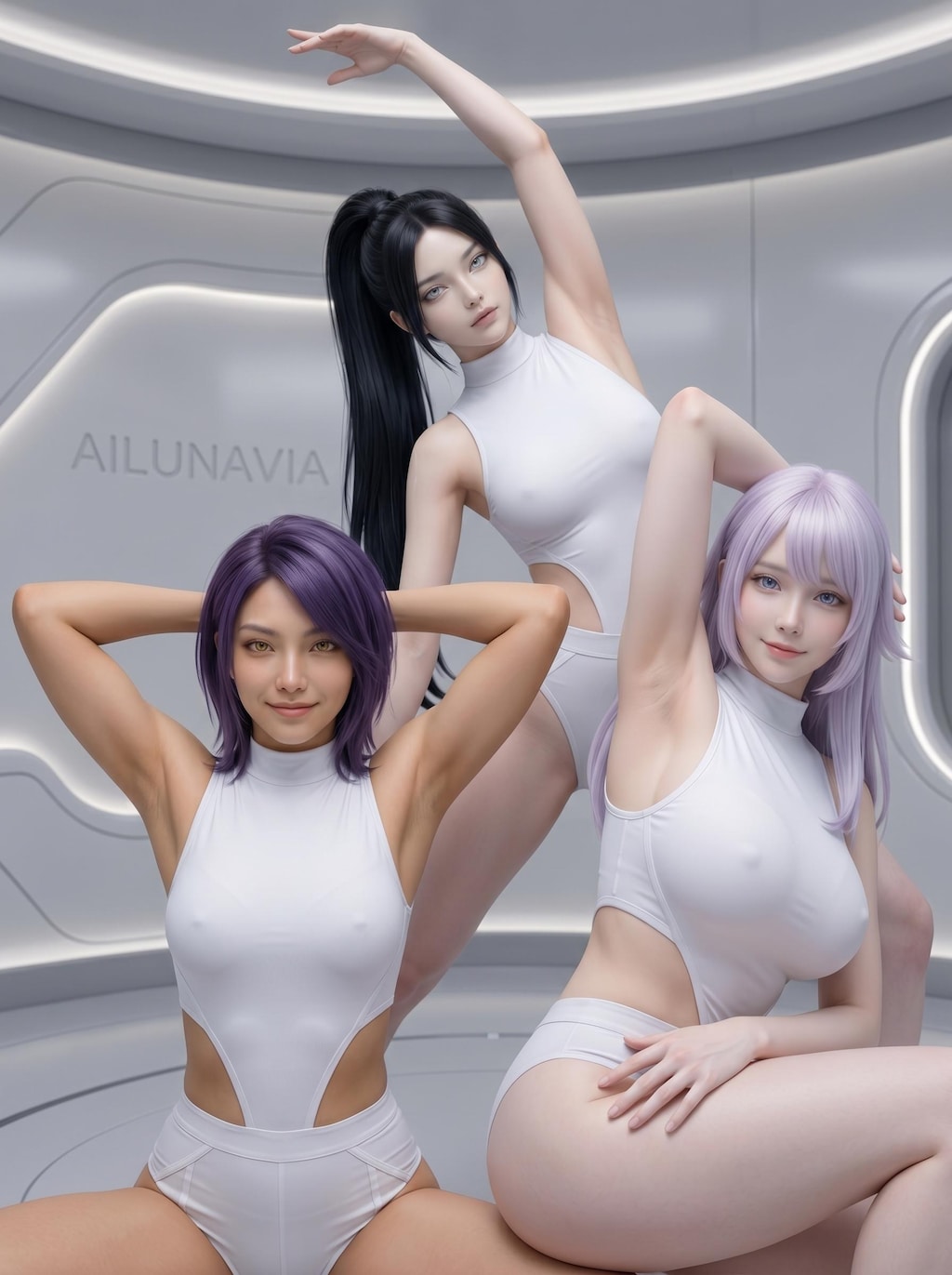 月の美女　きわどい3人集合シリーズ①