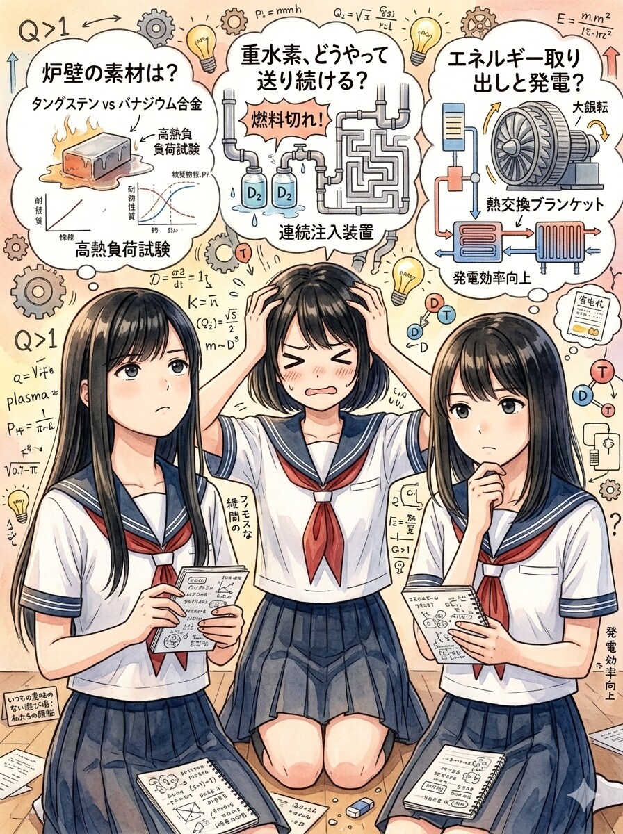 核融合炉のボトルネックを考える | の人気AIイラスト・グラビア