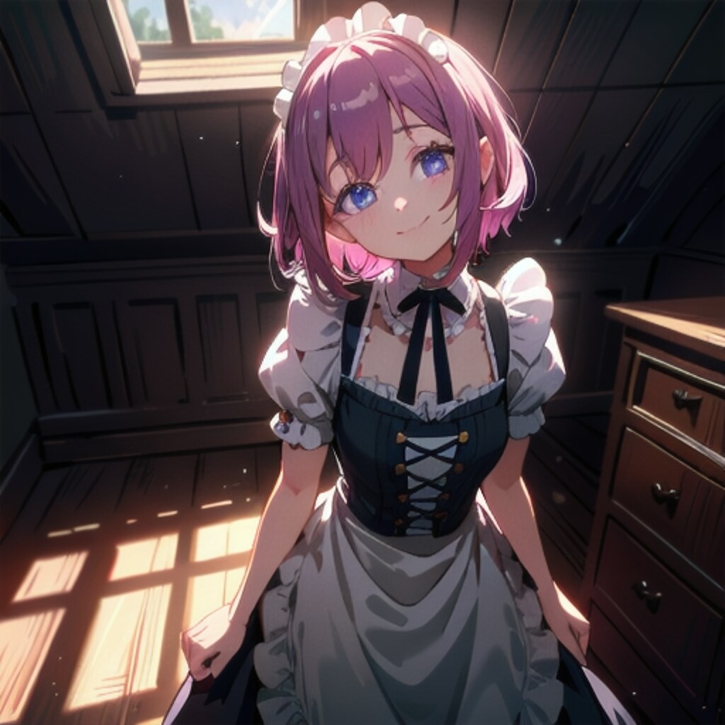 夕暮れのメイドさん