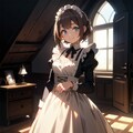 夕暮れのメイドさん 2枚目