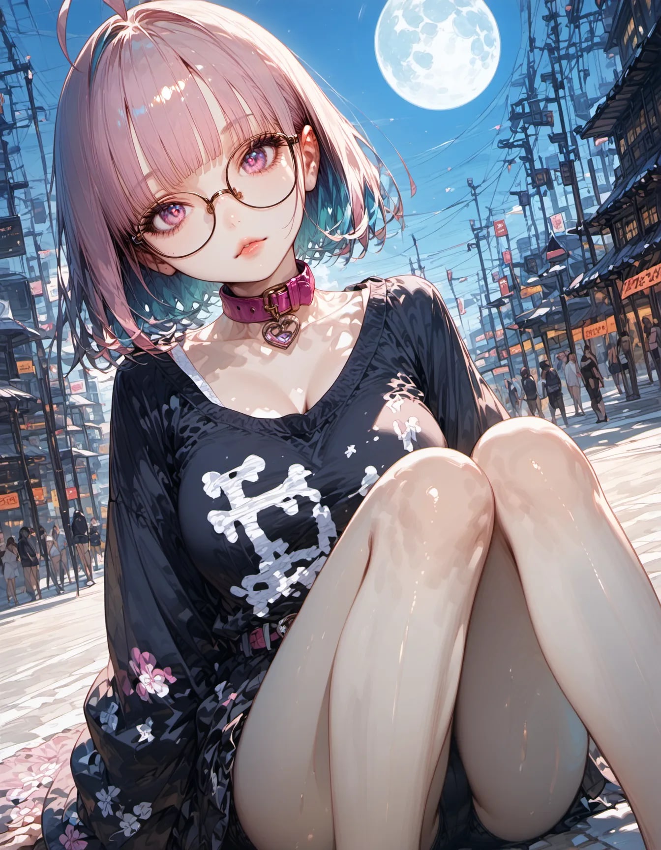 Under the Watchful Silver Moon | の人気AIイラスト・グラビア