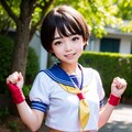 AIコスプレ：さくら（ストリートファイター） 2枚目