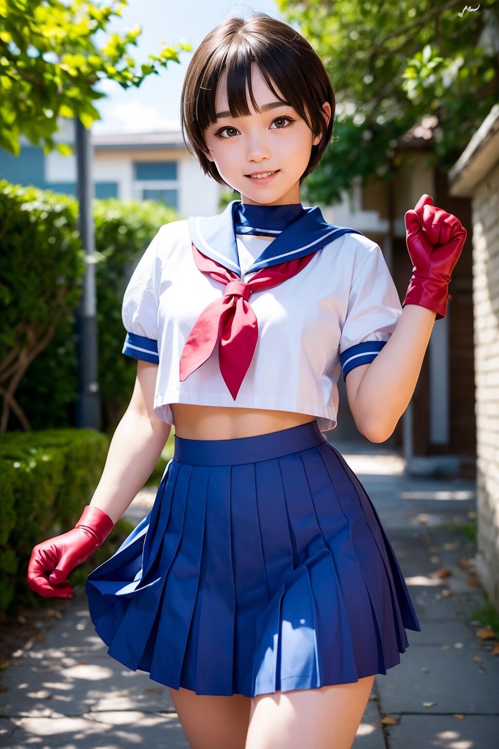 AIコスプレ：さくら（ストリートファイター）