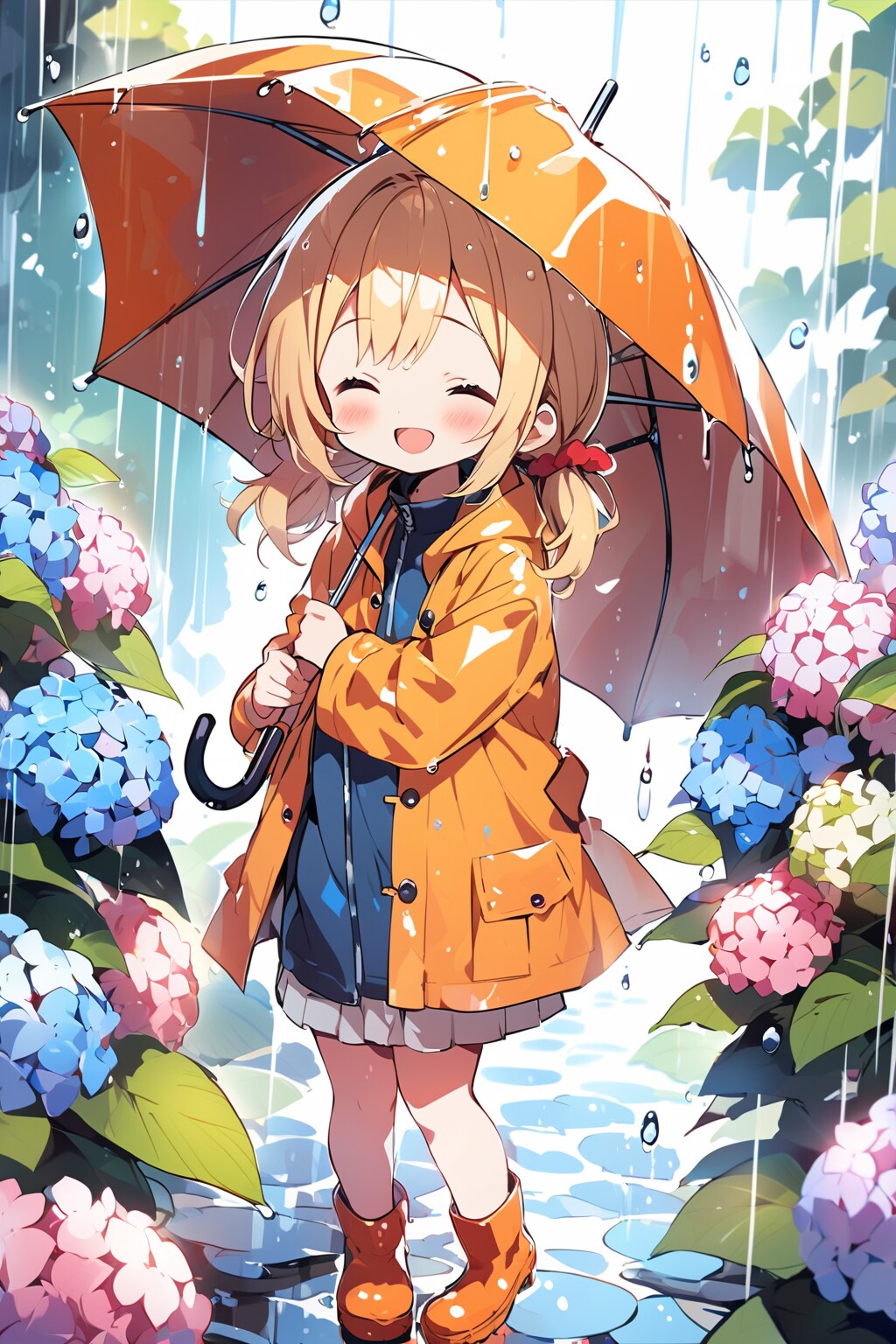 梅雨と茉莉花ちゃんと紫陽花の道