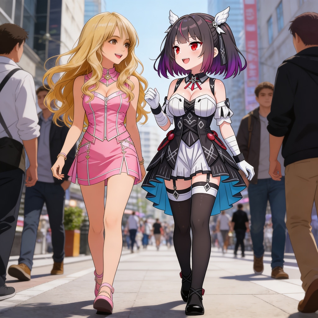 休日にお出かけするミテルちゃん