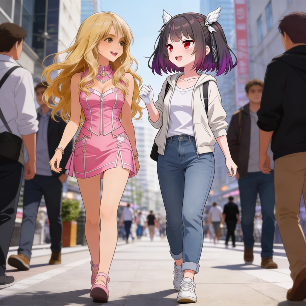 休日にお出かけするミテルちゃん