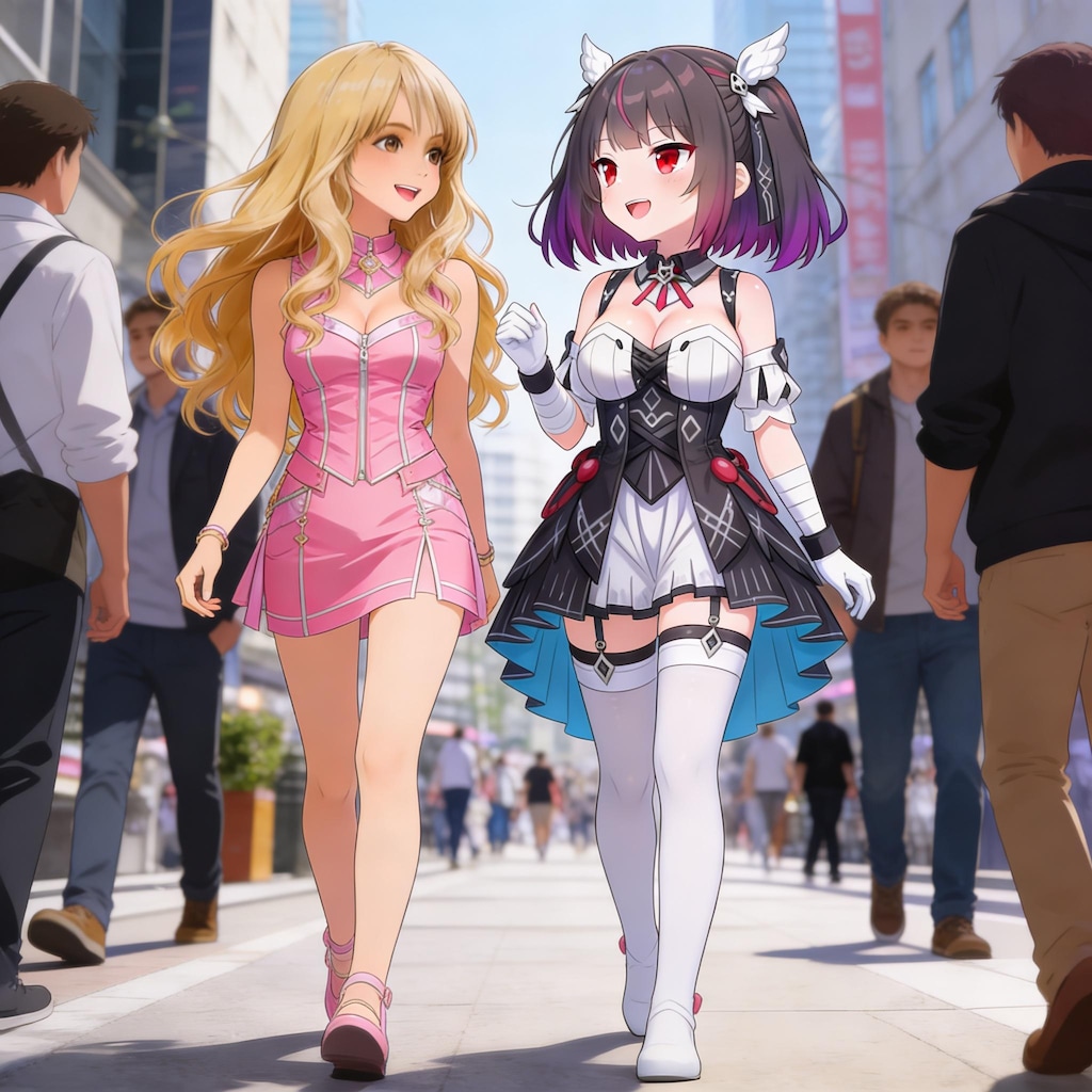 休日にお出かけするミテルちゃん