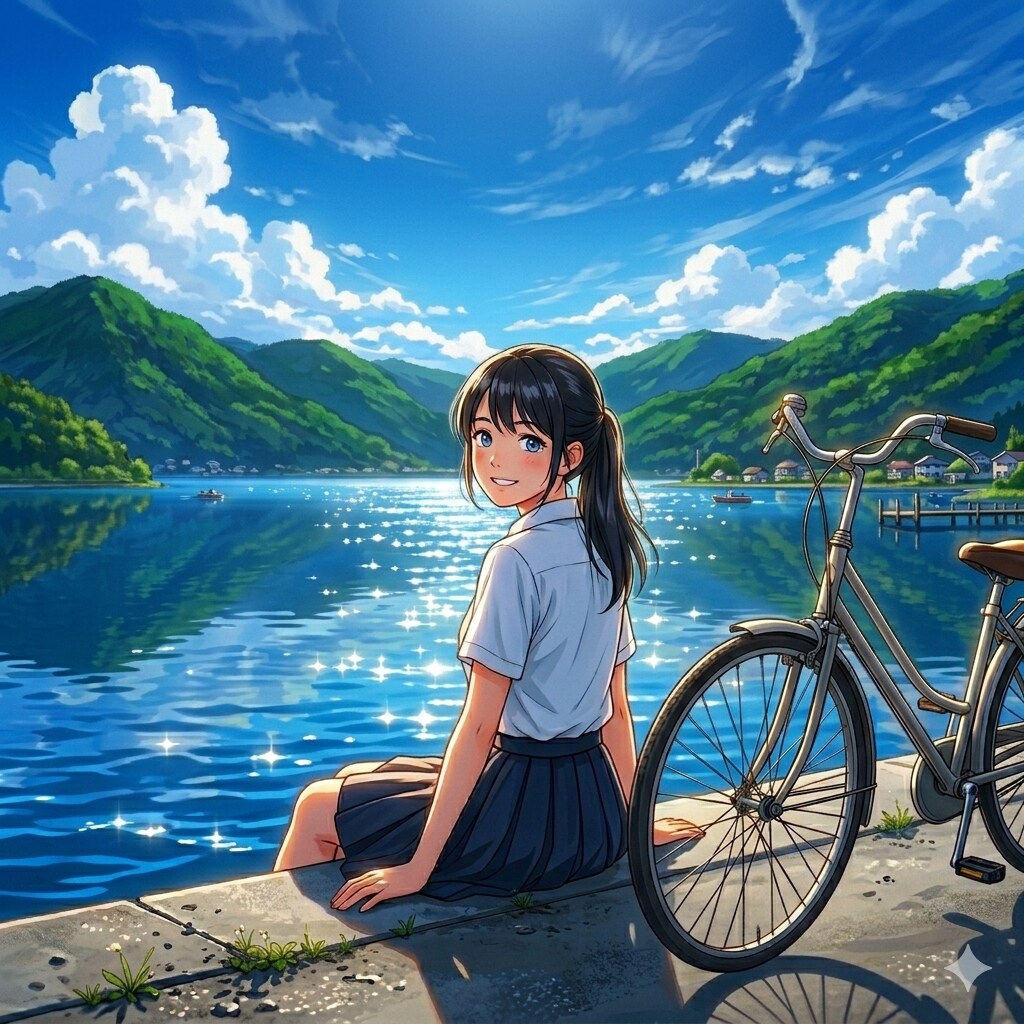湖畔の少女
