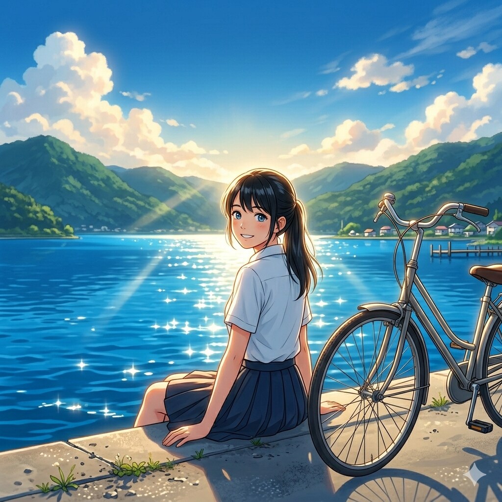 湖畔の少女