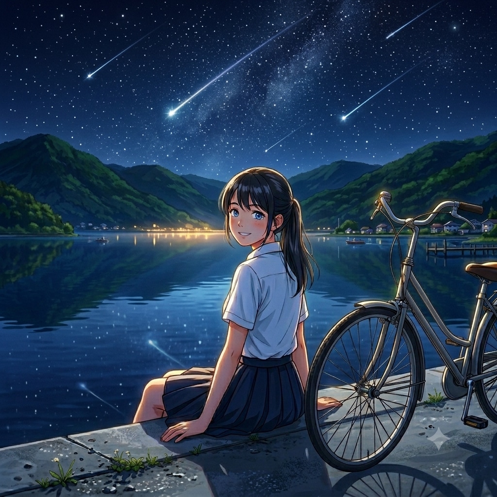 湖畔の少女