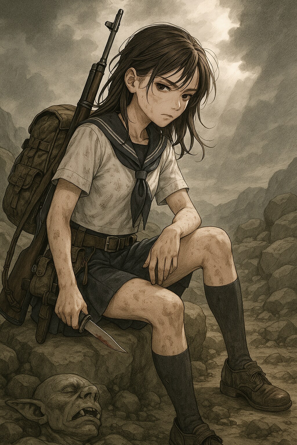 文明後の生活が油断大敵な女子高生