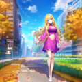 紅葉とへそ出しチャイナドレスの女の子です 4枚目